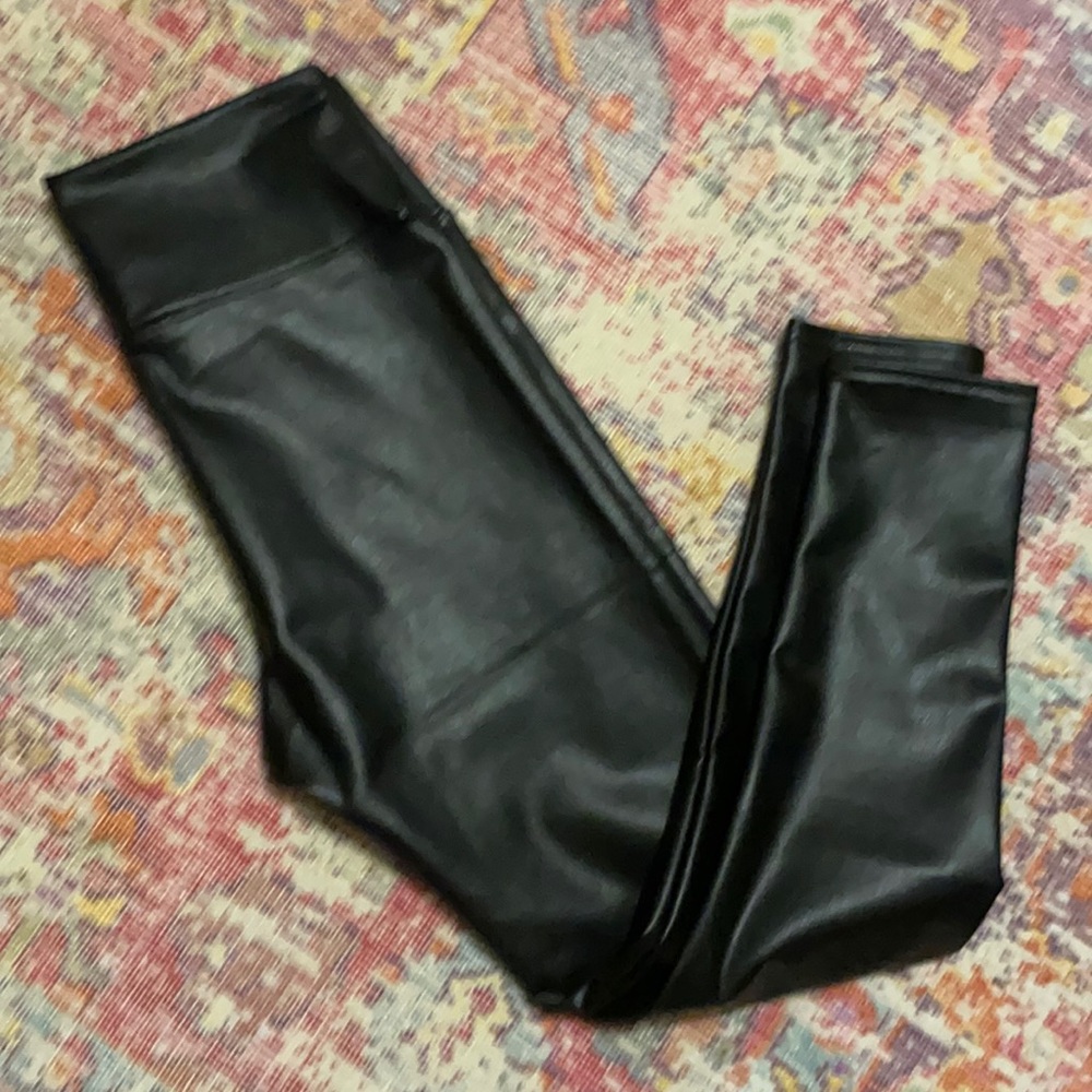 Vegan leather leggings